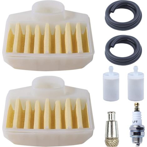 Kit de filtre à air pour tronçonneuse Husqvarna 362 365 371 372 372XP avec filtre à carburant et remplacement de ligne d'huile pour outils électriques de jardin 503814502. (1/5)