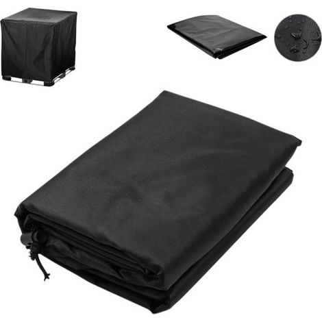 1 pièce - Housse anti-poussière et imperméable - Noir 210D - 120 x 100 x 116 cm - Imperméable - Coupe-vent - Résistante aux UV - Isolante - Couvercle type seau - Tissu Oxford - Housse de pluie - Noir (1/5)