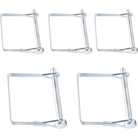 Lot de 5 broches de prise de force carrées robustes de 6 x 60 mm pour remorque, agriculture (1/5)