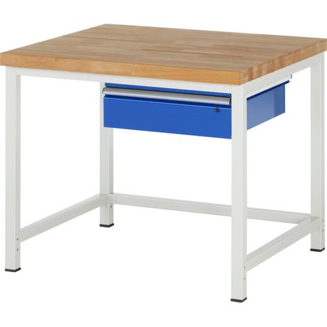 Rau Werkbank höhenverstellbar 8001A1, B1000xT900xH840-1040mm, 1x Schublade-TA (1/5)