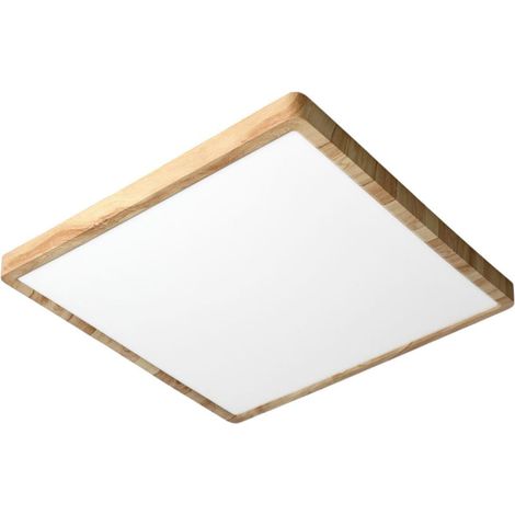 TRADE SHOP - Plafoniera Led Moderna Ultra Slim Quadrata 45w Ip40 Tecnologia Cct Con Switch Pq-450-3c - Legno Chiaro (1/5)