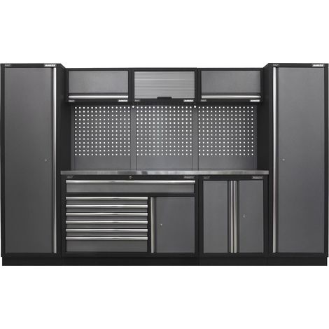 Sealey APMSSTACK13SS Superline PRO&reg Storage System with Stainless Steel Worktop 3.24m (1/5)