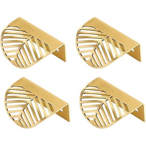 Lot de 4 poignées de porte en forme de feuille pour tiroirs et meubles (prix promotionnel) (1/5)