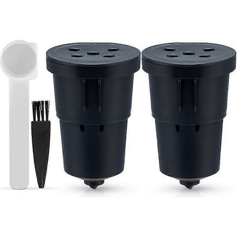 2 Stück Kaffeefilter aus lebensmittelechtem PP für K-Becher für B45 Kaffeemaschine, nachfüllbarer Filter, Schwarz (1/5)