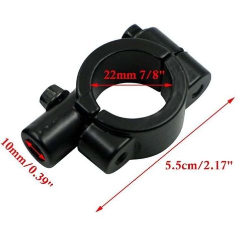 Support de Rétroviseur de Moto, Support de Rétroviseur Universel Pour Guidon de Moto 10 MM, Vélo Rétroviseurs Latéraux Support Pince Adaptateur, Support de Rétroviseur de Moto Pour 22MM Guidon (1/3)