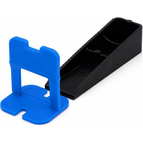 BASE LIVELLANTE CON FERITOIA PER CUNEO fuga 1,5 mm - colore blu  - MADE IN ITALY