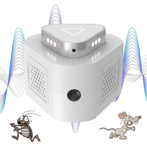 Répulsif à Ultrasons 2025 pour Rats et Souris,Ultrasons pour Rats,Appareil Anti-Rongeurs 360° avec LED,Éloigne Souris,Rats,Araignées,Fourmis,Cafards,Papillons,Utilisation en Jardin et Intérieur (1/5)