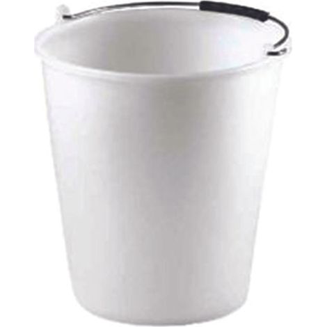 Secchio casalingo in polietilene bianco - Misure: cm.29x25 - Capacità: lt 9 - 4 pz