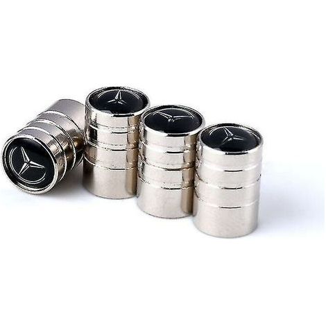 Bouchon de valve de pneu en métal – Alliage de zinc – Étanchéité aux fuites et à la poussière – Lot de 8 pour Mercedes-Benz (1/5)