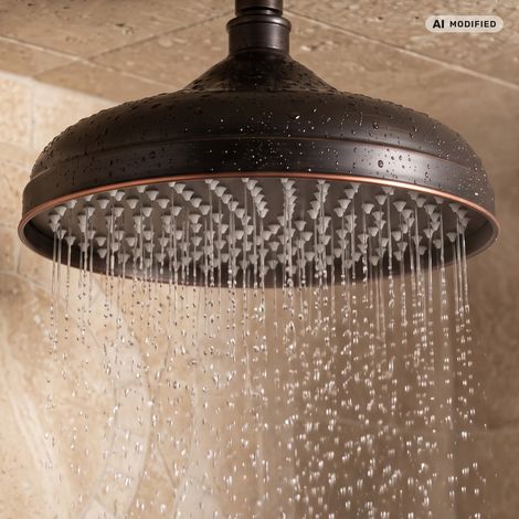 PaulGurkes Douche Plafonnier Noir Rétro 30cm (1/5)