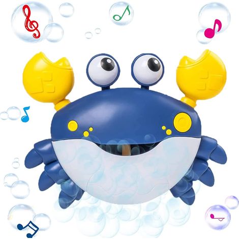 Jouet de bain crabe avec musique et mousse, machine à bulles pour baignoire, jouet aquatique pour enfants, divertissement assuré (1/5)