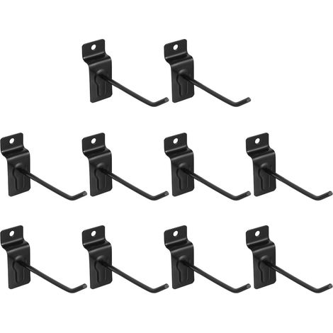10 Unidades Ganchos y Negro para Tablero Perforado de Metal (1/5)