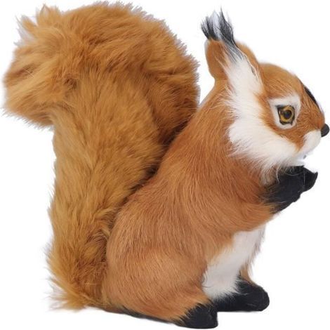VINGVO Peluche Scoiattolo Simulazione Scoiattolo Grande Simulazione Scoiattolo Simulazione Realistica Decorazione Artigianale Ornamento (1/4)