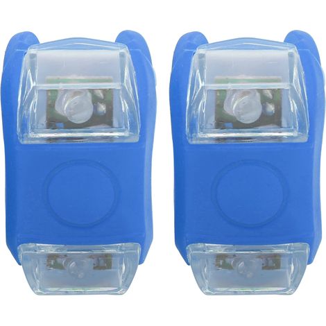 2 pièces Feux LED Vélo Avant Arrière Sécurité Couleurs Lumière 3 Modes Éclairage Étanche Équipement Cyclisme Bleu (1/5)