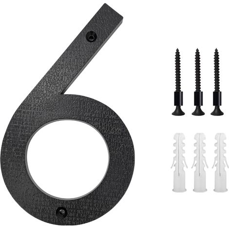 Chiffres Adresse Extérieur - 12.5 cm - En ABS Noir Mat - Pour Jardin Boîte Aux Lettres Façade Maison - Lot de 1 (1/5)