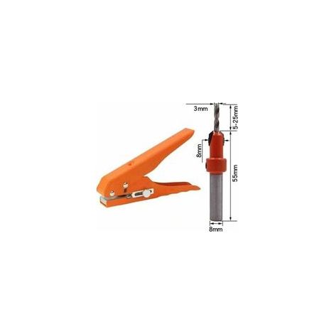 Pince à PoinçOnner pour Bandes de Chant Outil de PoinçOnnage Pince à Masquage 3X8MM Foret à Trou de Vis Chapeau Outil de Menuiserie (1/4)