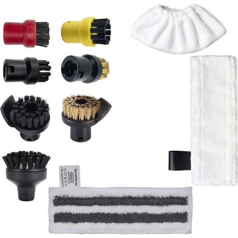 10-piece accessory set for Karcher SC1, SC2, SC3, SC4, SC5 steam cleaners, spare parts, brushes and cloths for Karcher (1/4)