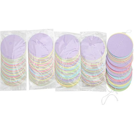 5-teilige bunte Pastellpunkt-Girlande, wiederverwendbare und langlebige Dekoration für Veranstaltungen und Zuhause (1/5)