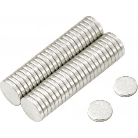 N42 Magnete Neodimio Per Arti, Mestieri, Produzione Di Modelli, Fai -Da -Te, Hobby, Ufficio E Casa - 3mm Dia x 0,5mm Di Spessore - 0,08kg Di Traino - Pacco Di 50