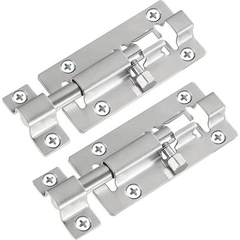 INHHUB 2 Pack Barrel Bolt Latch, Slide Bolt Latch 3 Inches Slide Latch Lock, Thickened-INHHUB (1/5)