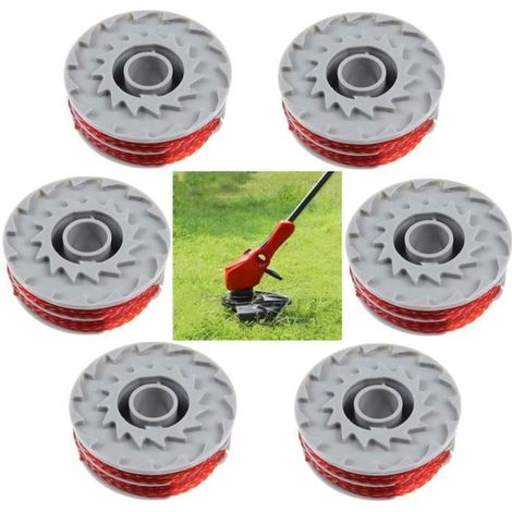 6Pcs Bobine de fil pour Flymo FLY021 Coupe Bordure débroussailleuse Contour 500 XT, Power Trim 500 XT, Mini Trim Contour XT (1/4)