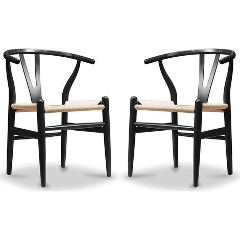 Pack de 2 Sillas de Comedor de Madera - Estilo Escandinavo - Wish