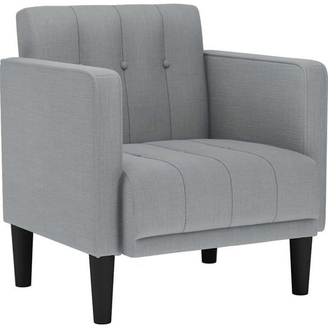 Maison Exclusive - Divano Sedia con Braccioli Grigio Chiaro 53 cm in Tessuto