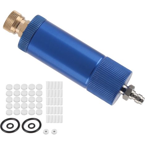 Séparateur d'eau d'huile, filtre de compresseur d'air en alliage d'aluminium, régulateur de séparateur d'huile-eau de piège à eau d'humidité avec filetage mâle femelle A (1/4)