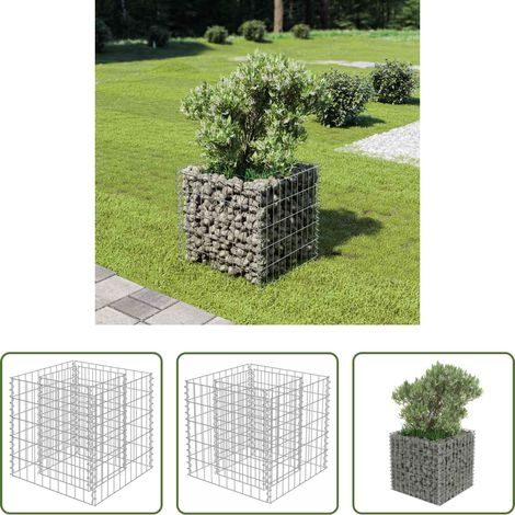 Terrasse - Lit surélevé à gabion Acier galvanisé 50x50x50 cm (1/5)