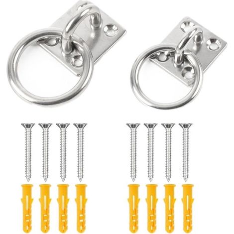 2 crochets plafond - 6 mm - pour suspension et décoration (1/5)