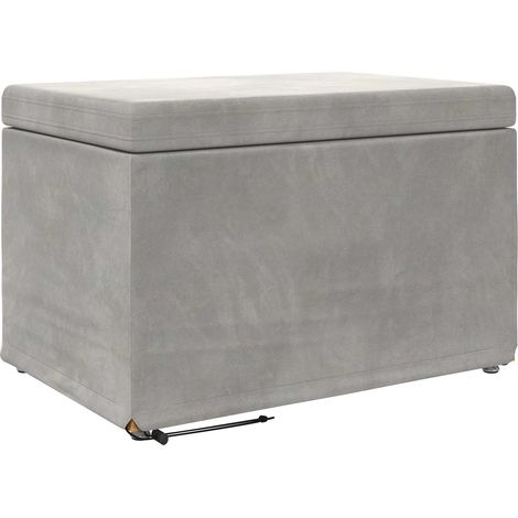 Taburete Gris Claro Terciopelo y Madera Fabricada vidaXL