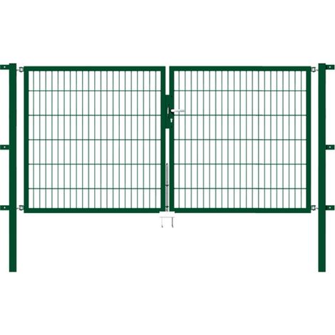 ALBERTS Doppeltor Flexo, fvz.grün Kst.b.RAL 6005, lichte BxH2500x1200, PF60x60/1700mm (1/3)