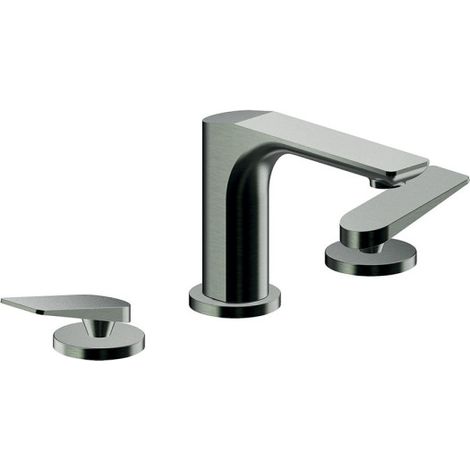 Lavabo melangeur 3 trous blade chrome noir brosse - CRISTINA ONDYNA BA20575