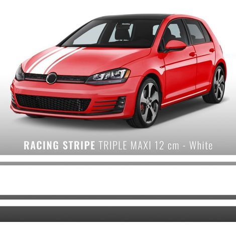 Stripes Strisce Adesive per Auto 3 Fili - Colore: BIANCO - Dimensione: 120 MM
