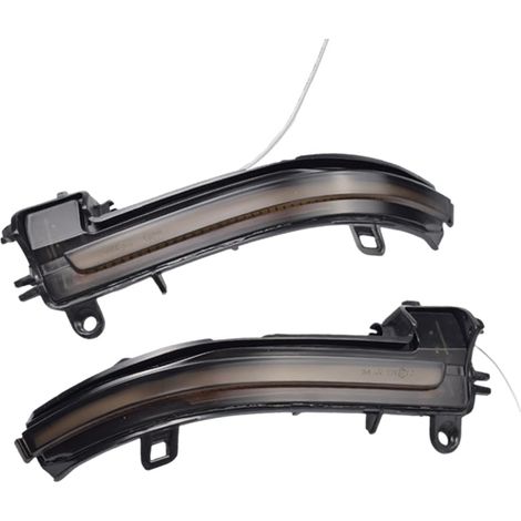Lentille fumée Feu clignotant séquentiel dynamique LED Marqueur latéral Rétroviseur Clignotant pour B-MW 1 2 3 4 Series F20 F30 F31 F21 F22 F23 F32 F33 F34 X1 E84 F36 F87 (Blanc-Jaune) (1/4)