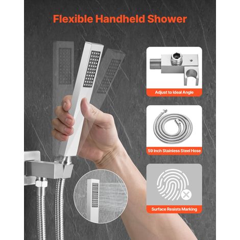 Ensemble de Robinetterie de Douche Encastrable Système de Douche (1/5)
