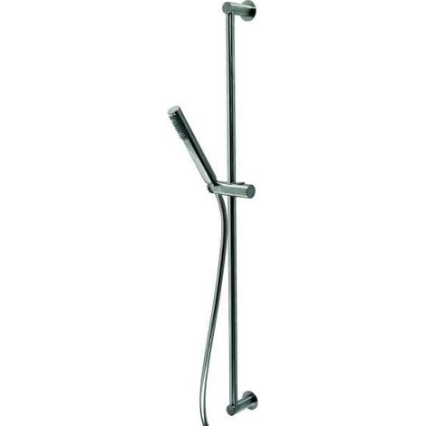 Ensemble barre de douche en inox avec douchette et flexible Nobu chromé - BOSSINI IND002P030 (1/3)