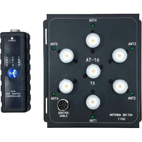 Kit de commutateur d'antenne coaxial 6 voies 1,8 MHz-55 MHz Commutateurs de signal d'antenne 800 W PEP haute puissance Outil de transmission compatible avec stations de base/radios portatives (1/5)