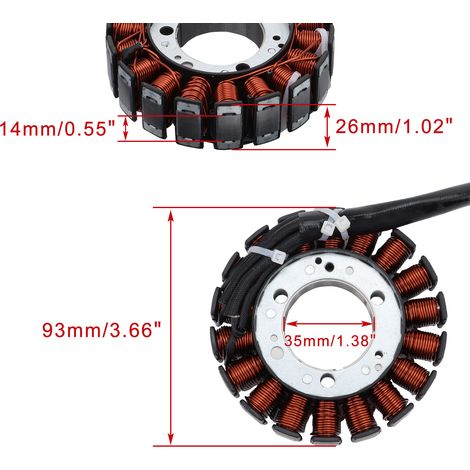 Die Statorspule ist geeignet für LTZ400 Quadsport Motorräder 2003-2008, Modell 32101-07G00. (1/4)