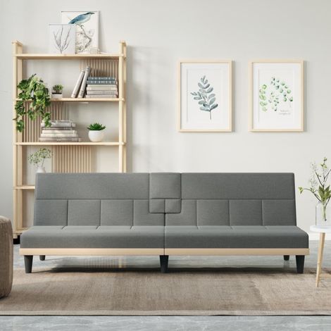 Canapé-lit, Canapé convertible, Banquette Sofa de Salon, avec porte-gobelets gris foncé tissu KEF637486 DESIGN IN (1/5)