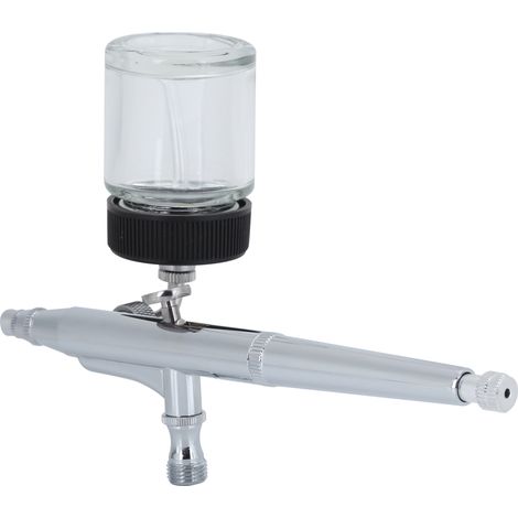 Aérographe double action 20ml pour modélisme, maquillage et customisation avec aiguilles interchangeables 0.2mm, 0.3mm, 0.5mm (1/5)