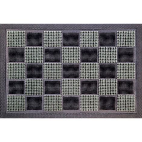 Alfombra Picot Floqué 40x60 Negra/gris - Idmat