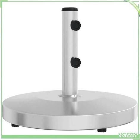 Base de parasol - FAFEICY - 368676 - 25 kg - Ø32/38/48 mm - Acier inoxydable/béton (1/5)
