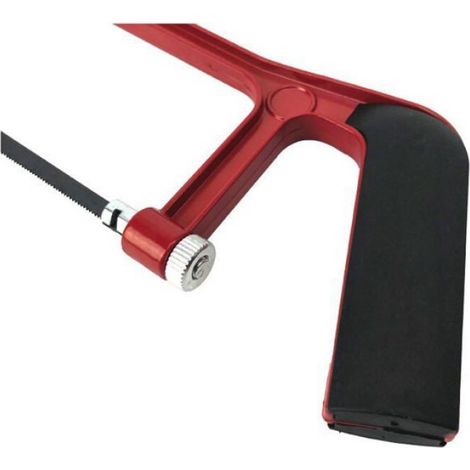 Scie À Métaux - Boîte À Onglets - 150 Mm - Angle Réglable 45° Et 90° - Cadre En Acier Et Aluminium - Rouge - 1 Pièce (1/4)