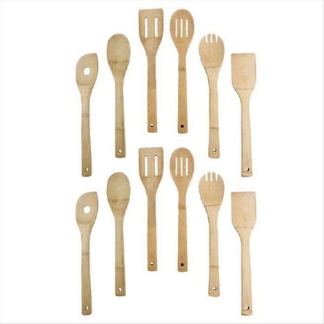 Cuillère De Cuisine - Ensemble Ustensiles Cuisine En Bambou - Pour Poêles Antiadhésives - 6 Pièces (1/5)