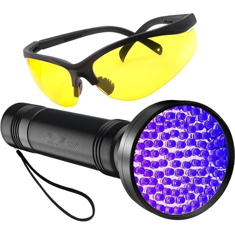 Détecteur de fuite portable pour climatiseurs de voiture avec lunettes, détecteur de fuite d'huile pour une identification précise des fuites, outil professionnel de voiture (1/5)