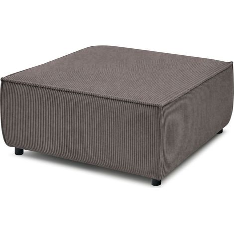 BOBOCHIC - Pouf pour canapé modulable NIHAD tissu velours côtelé Marron (1/3)