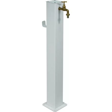 Fontana a colonna bianca 95 cm da giardino (1/4)