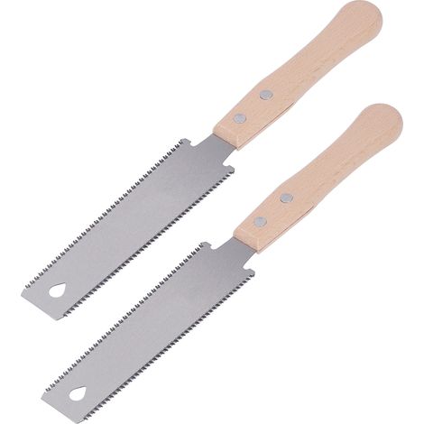 Zweiteilige, doppelseitige Handsäge mit Holzgriff, bündig geschnitten für Hart- und Weichholz, Heimwerkerbedarf (1/5)