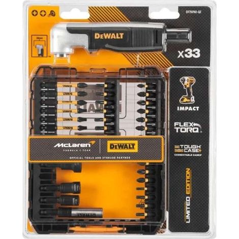 DeWALT Accessori - set di punte da 33 pezzi con attacco rettangolare, McLaren DT70782
